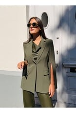 Patrizia Pepe Blazer P Pepe one button donker kaki