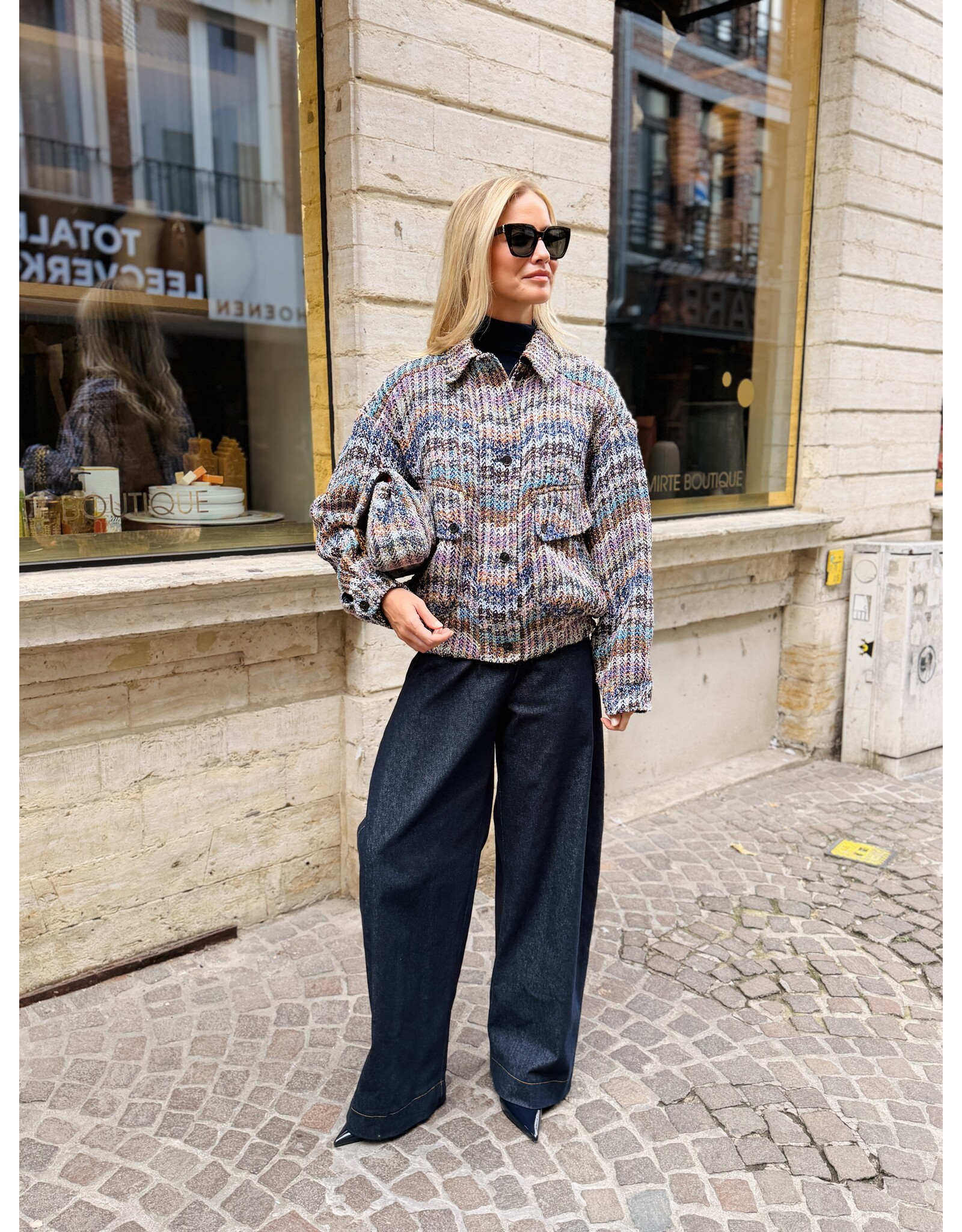 Missoni Bomber Jacket Missoni lurex blue/pink