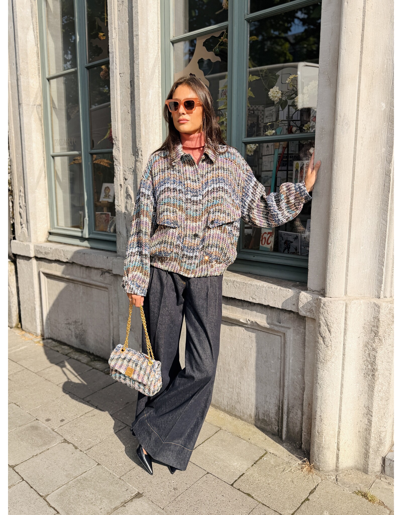 Missoni Bomber Jacket Missoni lurex blue/pink