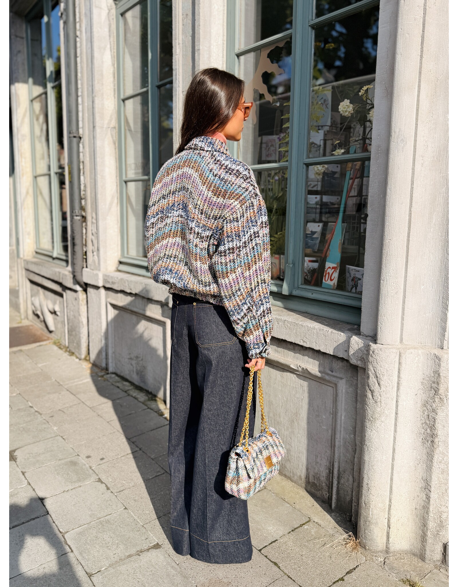 Missoni Bomber Jacket Missoni lurex blue/pink