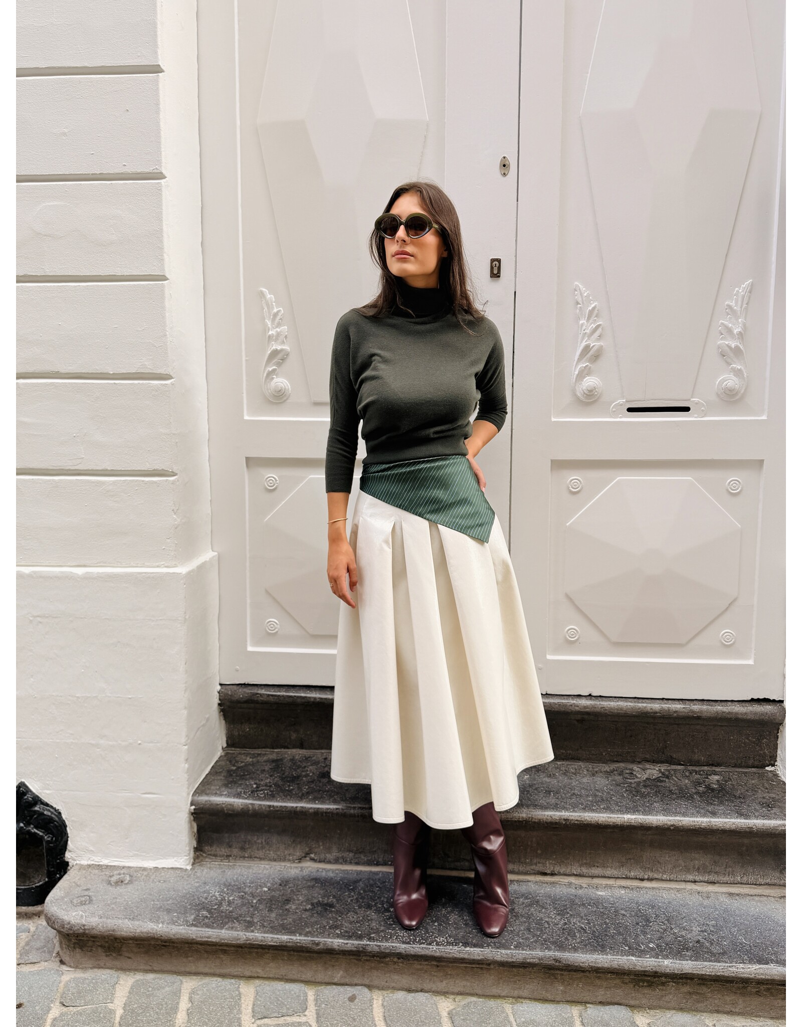 Natan Wijde rok Natan Famon2 ecoleder craq offwhite