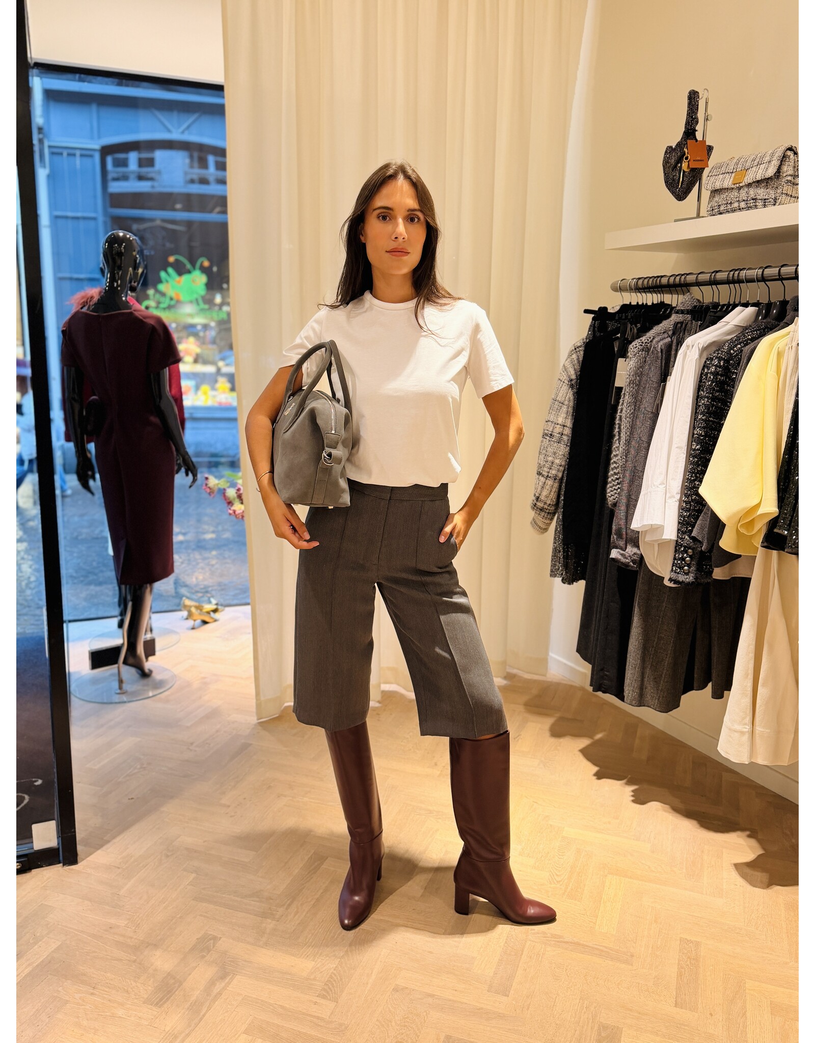 Elisabetta Franchi Bermuda E Franchi grijs