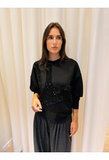 Emporio Armani Sweatshirt E Armani zwart strass