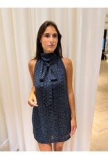 Missoni Kort kleedje met strik Missoni blue/gold lurex