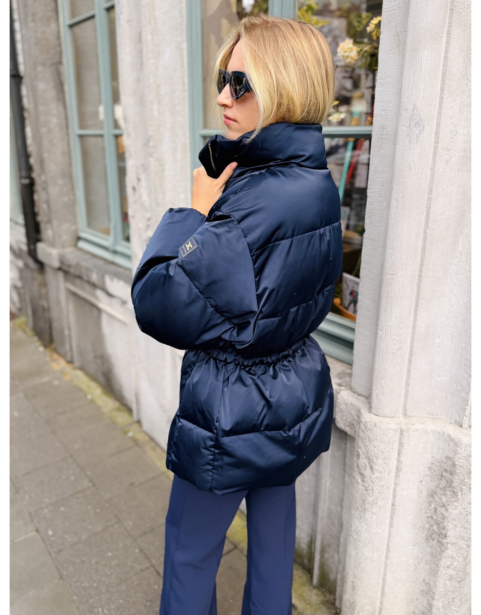 Elisabetta Franchi Donsvest E Franchi donkerblauw