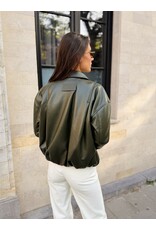 Patrizia Pepe Jacket P Pepe ecoleder kaki