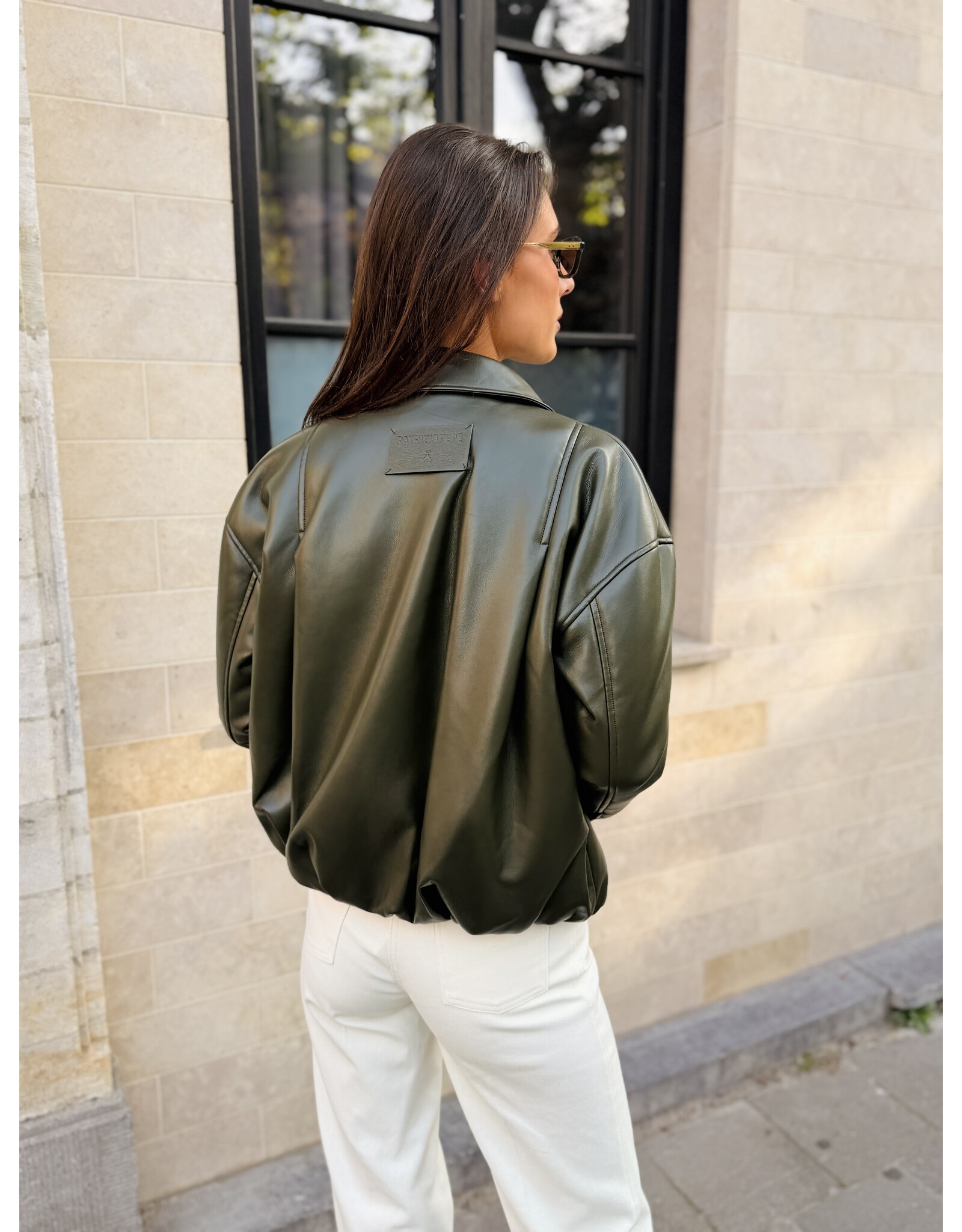 Patrizia Pepe Jacket P Pepe ecoleder kaki