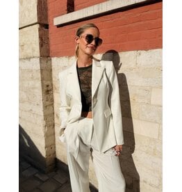 Patrizia Pepe Gecentreerde blazer P Pepe vanilla ice
