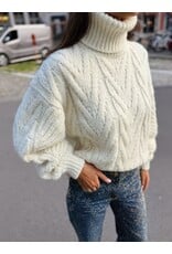 Elisabetta Franchi Dikke rolkraagtrui met kabel E Franchi