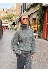 Elisabetta Franchi Dikke rolkraagtrui met kabel E Franchi