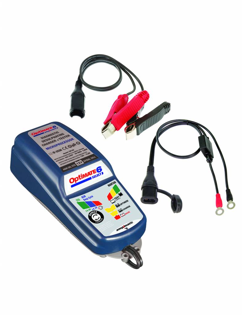 OptiMate 6 Ampmatic Diagnostic Desulphating Battery Charger & Te