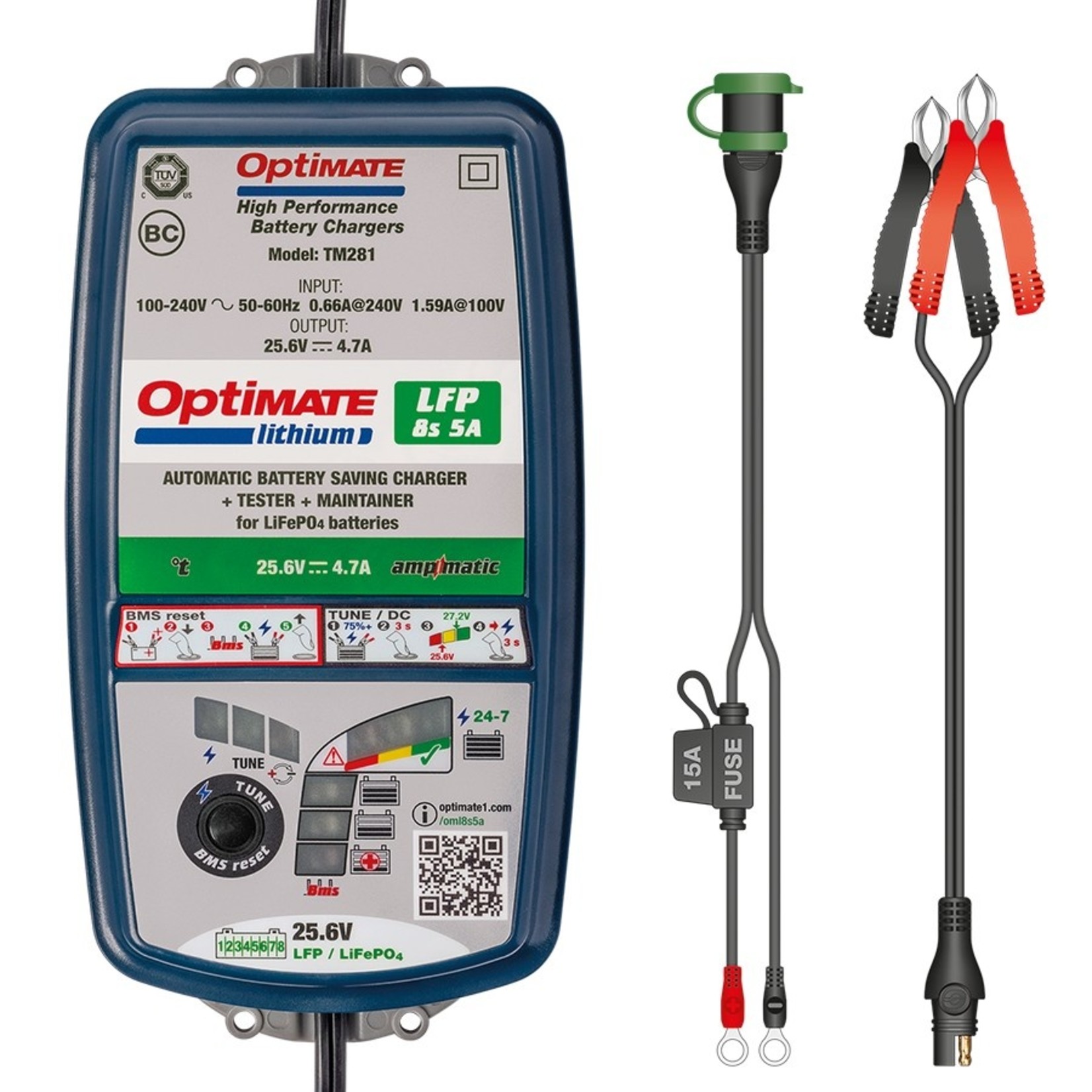 OptiMate OptiMate Lithium 8s 5A - Acculader