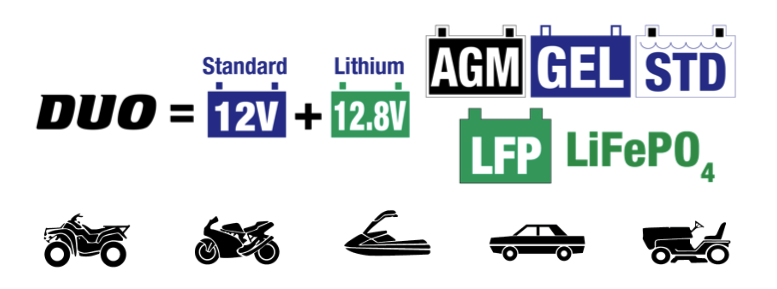 12V lead acid & 12.8V Lithium