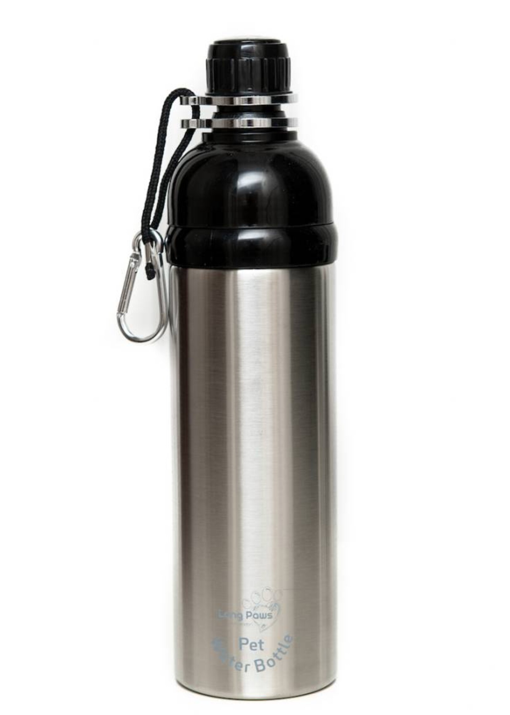 Silver Long Paws water bottle