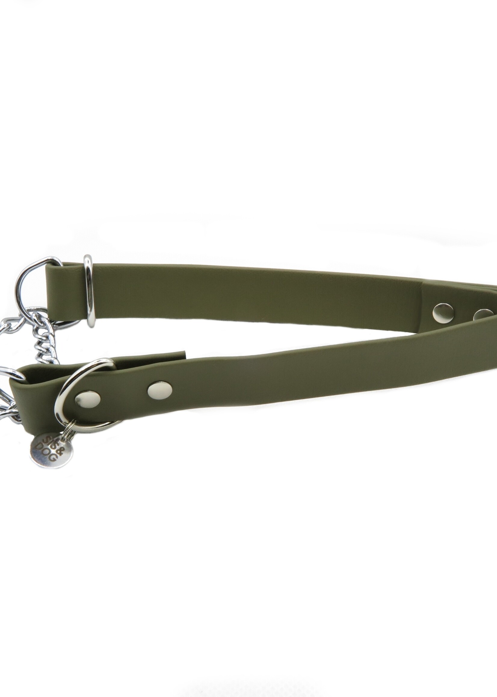 Halve slip halsband Olive