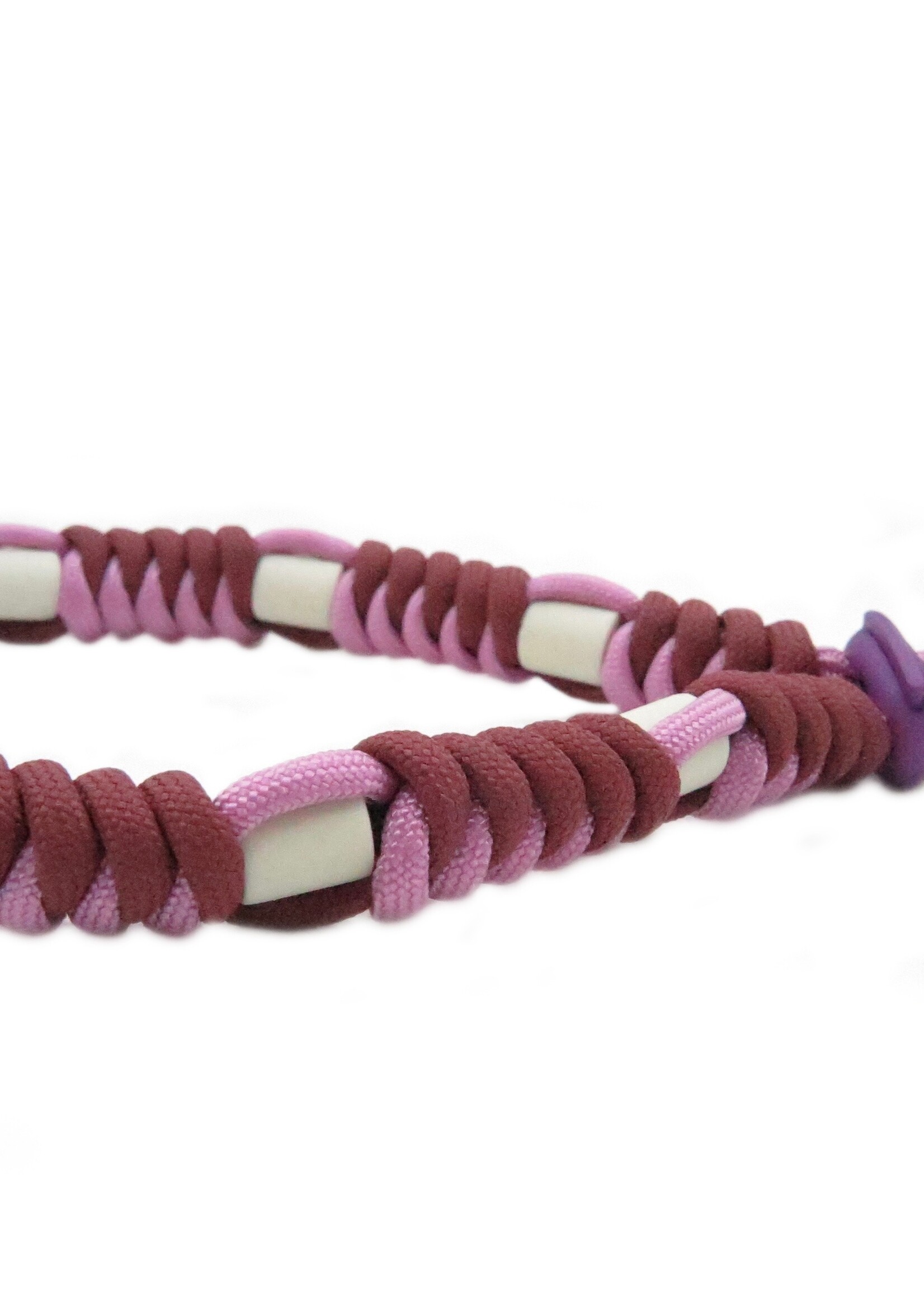 Mauve round dog anti tick collar