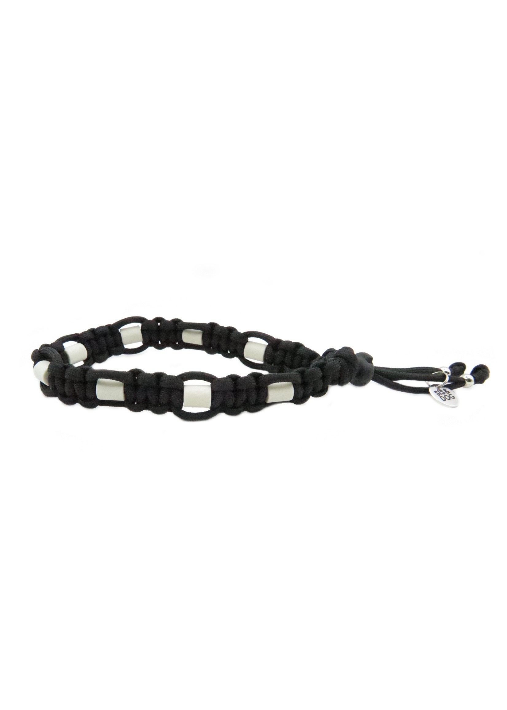 Black on black platte honden tekenband