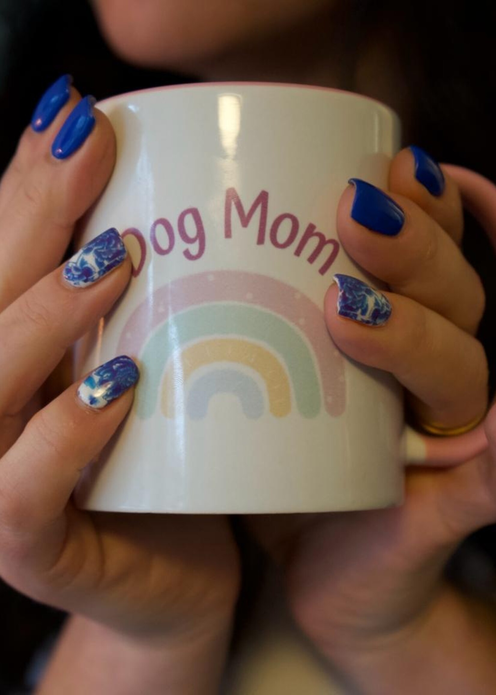 Dog mom rainbow mug