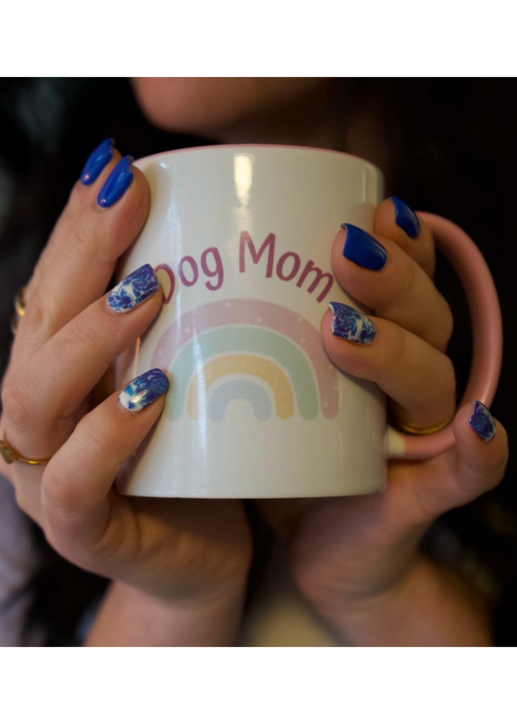 Dog mom rainbow mug