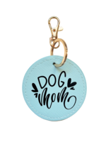 Keychain blue round dog mom