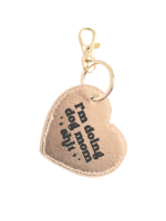 Keychain rose heart dog mom shit