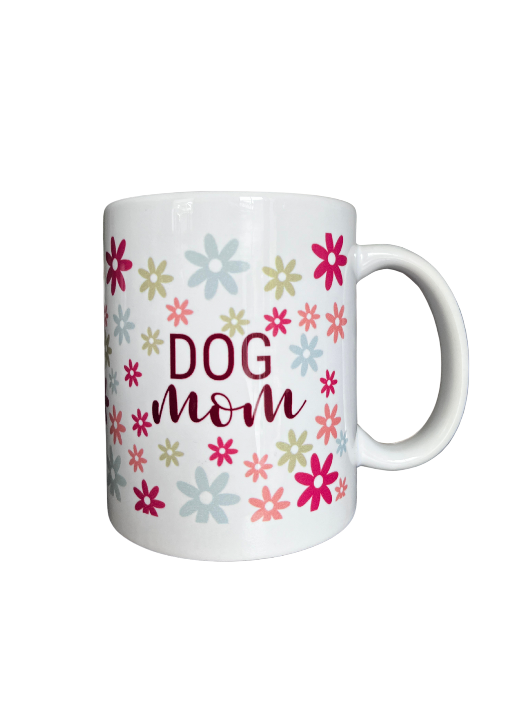 Dog mom multi flower mug