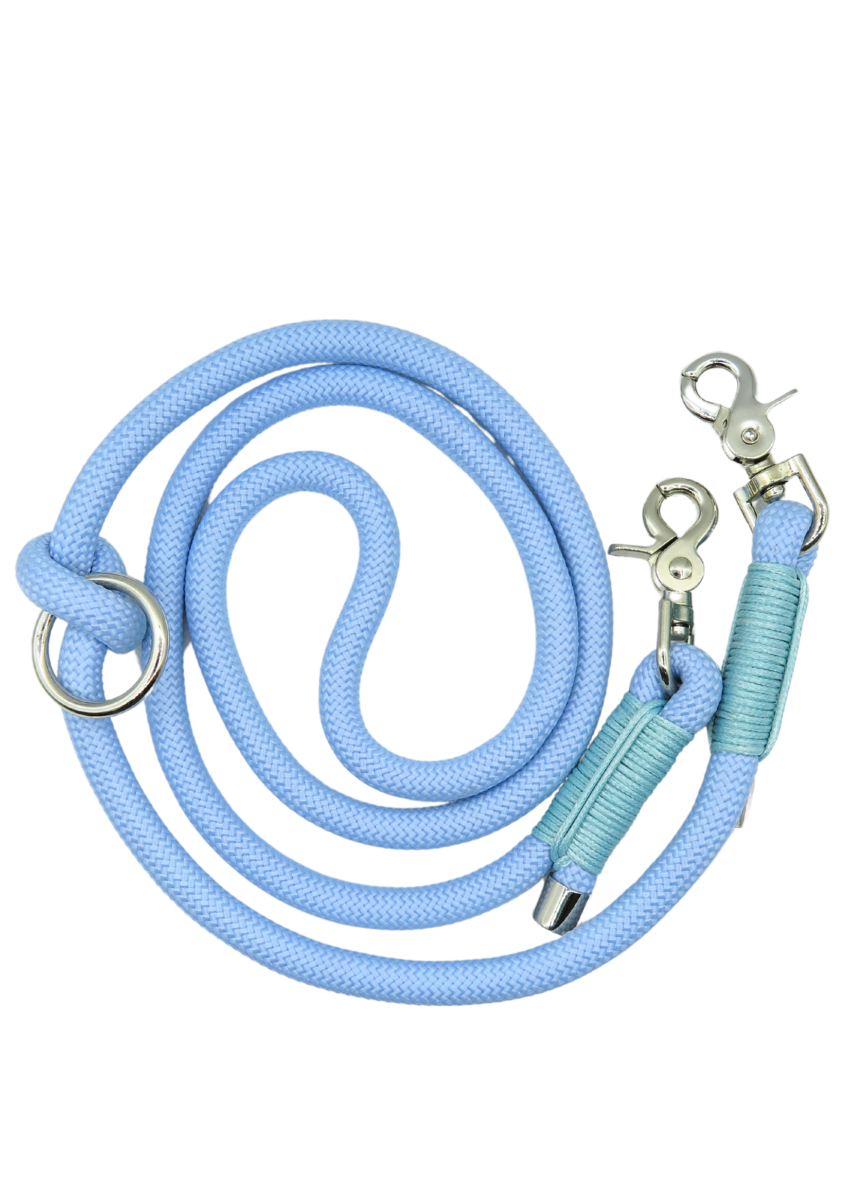 Baby blue short dog leash