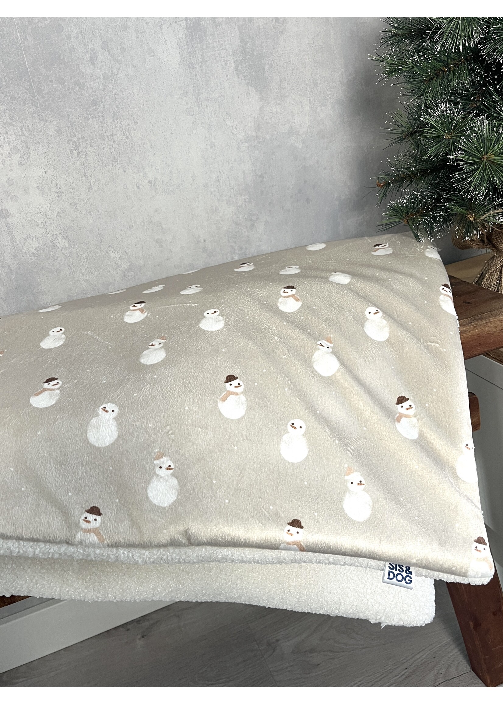 Snowman dog sofablanket