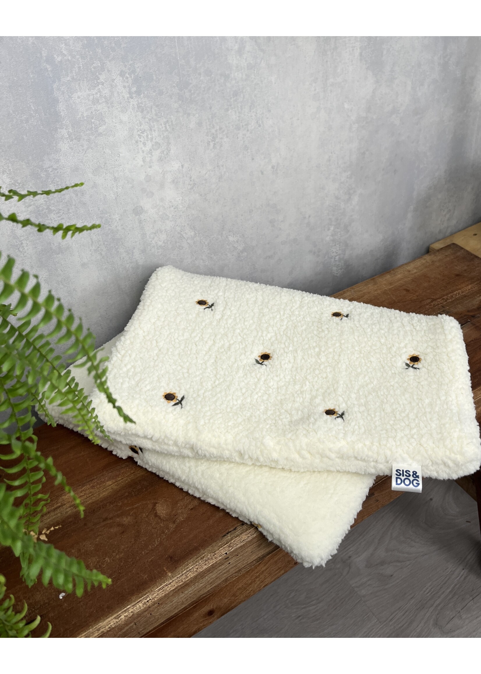 Sunflower dog bicycle basket pillow