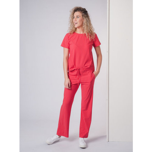 IVY LINN LEXA SHIRT STRIPE RED IVY LINN LEXA SHIRT STRIPE RED