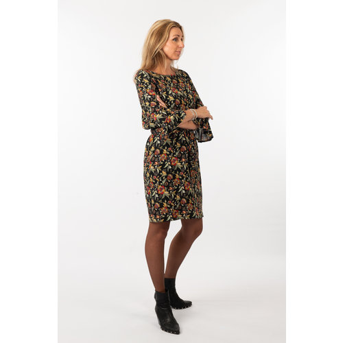 IVY LINN FELINE DRESS BLACK FLOWER IVY LINN FELINE DRESS BLACK FLOWER