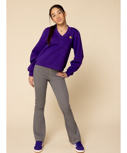 LOOXS 10sixteen Paarse sweater V-hals Scuba