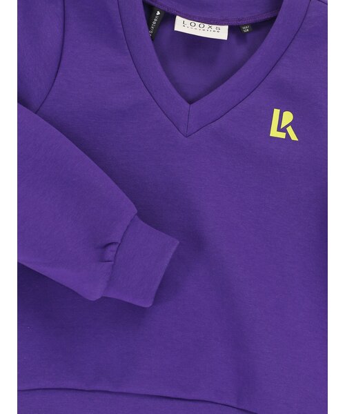 LOOXS 10sixteen Paarse sweater V-hals Scuba