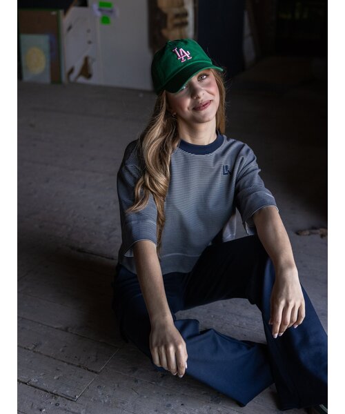 LOOXS 10sixteen T-shirt Navy Mini Streep