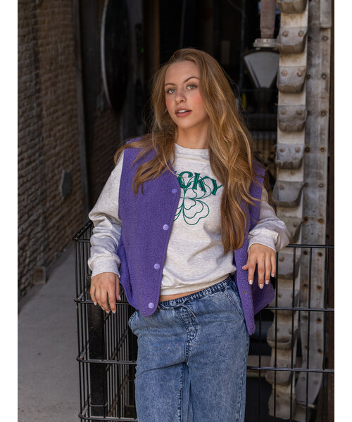 LOOXS 10sixteen Denim lyocell broek wide leg.