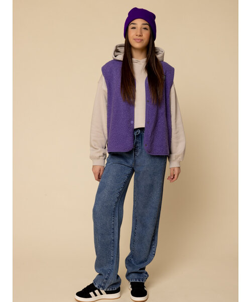 LOOXS 10sixteen Denim lyocell broek wide leg.