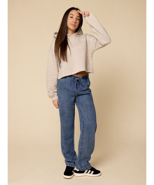 LOOXS 10sixteen Denim lyocell broek wide leg.