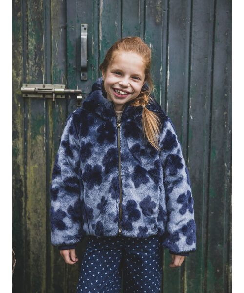 LOOXS Little Reversibel winterjas Imitatie Bont Navy