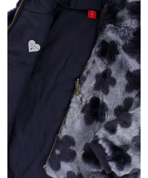 LOOXS Little Reversibel winterjas Imitatie Bont Navy