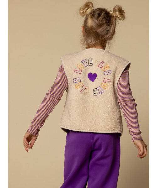 LOOXS Little Oversized gilet Teddy Offwhite