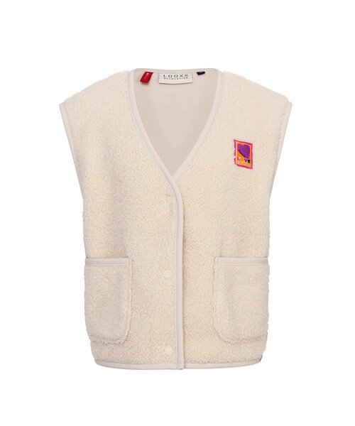 LOOXS Little Oversized gilet Teddy Offwhite