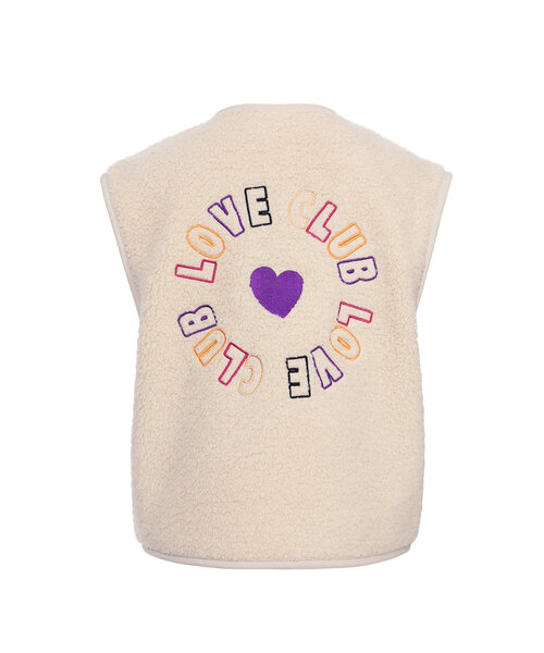 LOOXS Little Oversized gilet Teddy Offwhite