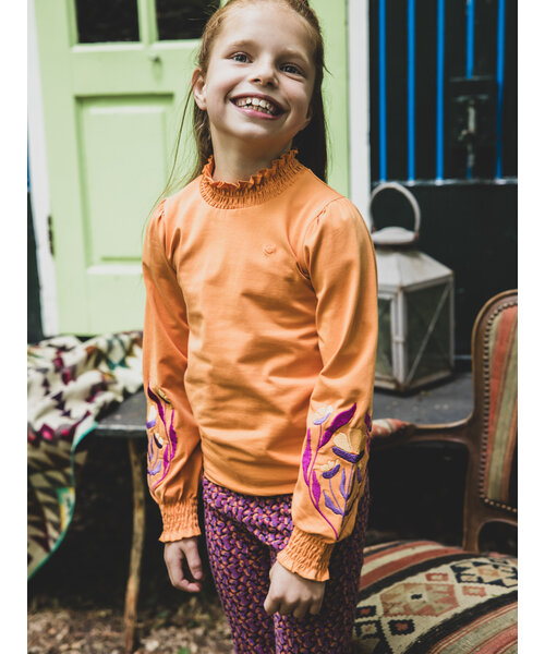 LOOXS Little Fancy jersey top Bright Orange
