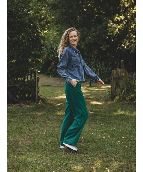 LXS the female concept LXS Pantalon wide leg Clover Green