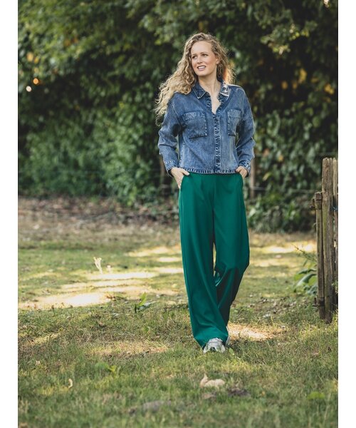 LXS the female concept LXS Pantalon wide leg Clover Green