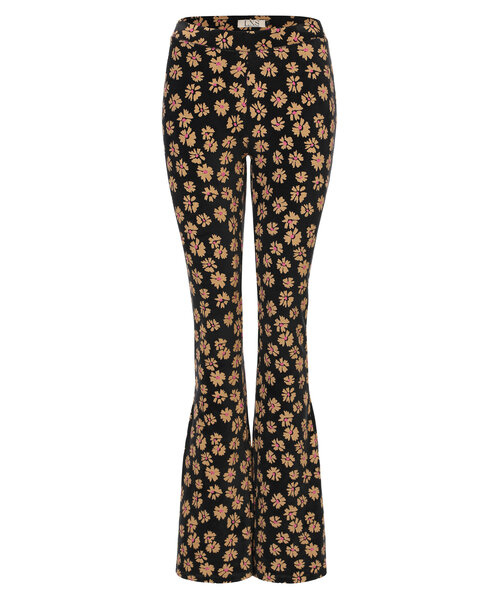 LXS the female concept LXS Velours flared pants Winter Flower Zwart