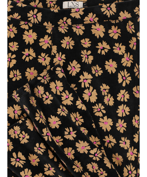 LXS the female concept LXS Velours flared pants Winter Flower Zwart