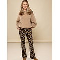 LXS the female concept LXS Velours flared pants Winter Flower Zwart