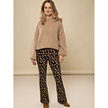 LXS the female concept LXS Velours flared pants Winter Flower Zwart