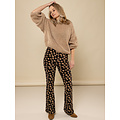 LXS the female concept LXS Velours flared pants Winter Flower Zwart